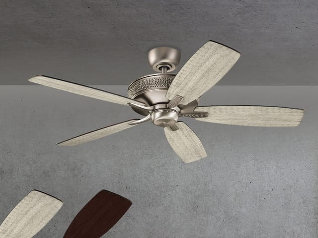 Meinewunschleuchte - Deckenventilator Ø 132cm Mit Fernbedienung Und 2-farbigen Echtholzflügeln