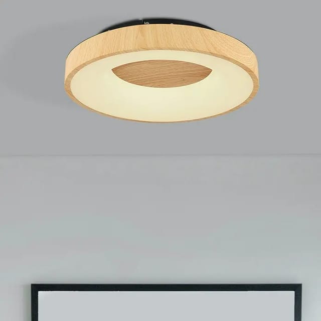 Deckenleuchte - Jolli - Natürlich - Metall - Ø 40cm - Led - Globo