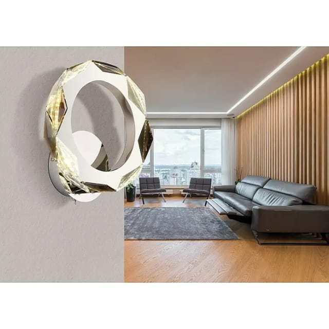 Wandlampe Wandleuchte Kristalllampe Led Treppenhauslampe Flurleuchte Rauch