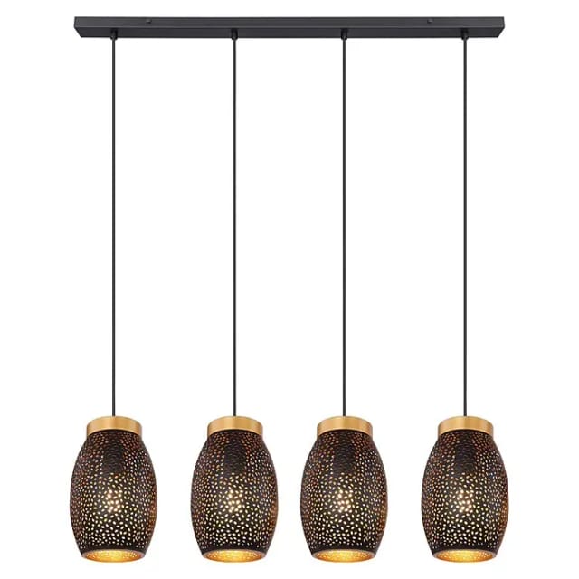 Hängeleuchte - Narri - Gold - Metall - Große - Globo