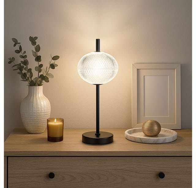 Tischleuchte Nachttischlampe Schlafzimmerleuchte Led Beistelllampe H 40 Cm