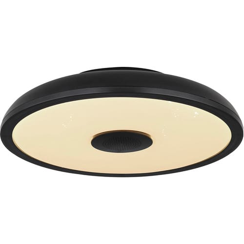 Globo - Deckenleuchte - Raffy - Schwarz - Kunststoff - Ø 28cm -