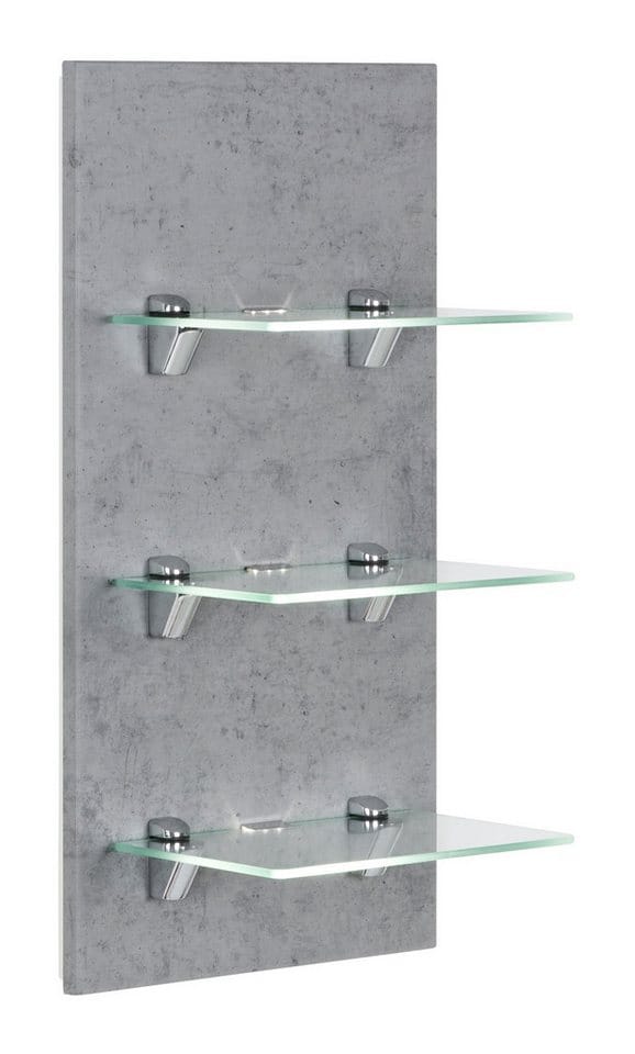 Led-panel Santini Beton Mit 3 Glasablagen Und Beleuchtung
