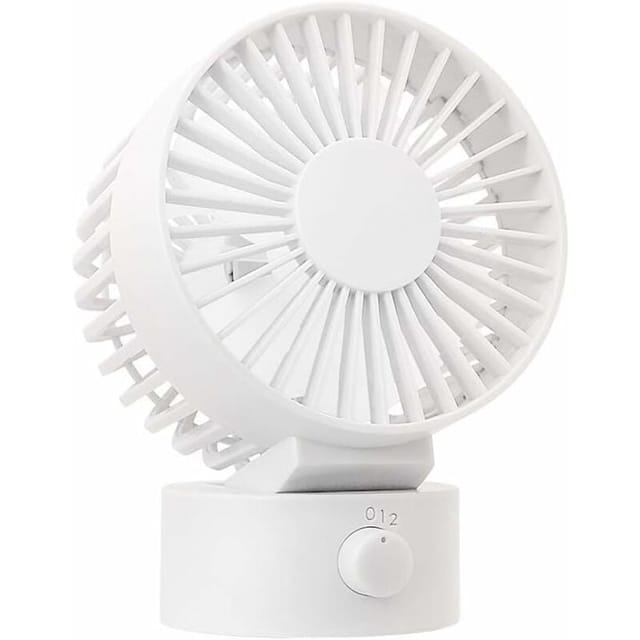 Forehill Mini-tischventilator, Leise, Tragbarer Usb-ventilator Für Büro, Zuhause, Arbeitszimmer Und Schlafzimmer – Weiß