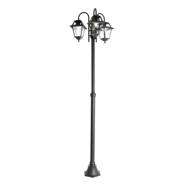 Klassische Außenlaterne Schwarz 235 Cm 3-licht Ip44 - Berta