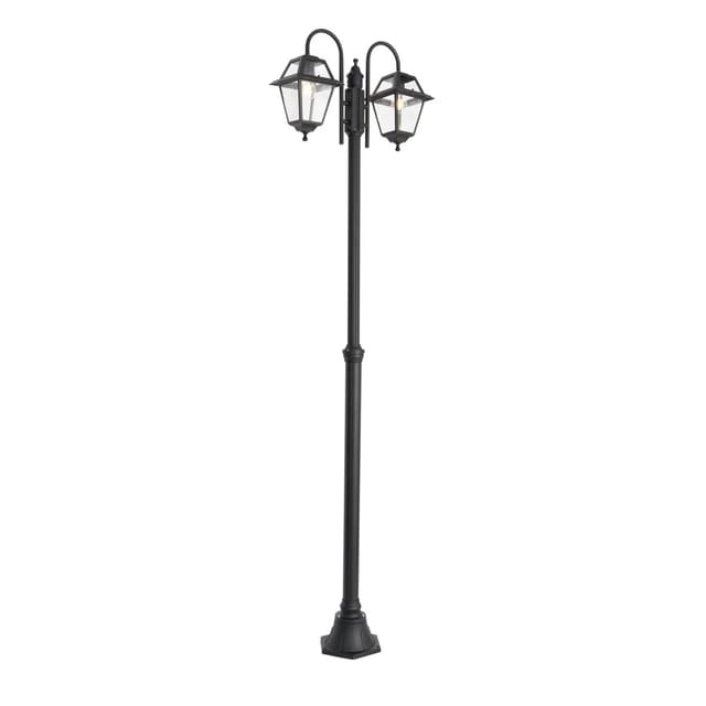 Klassische Außenlaterne Schwarz 235 Cm 2-licht Ip44 - Berta