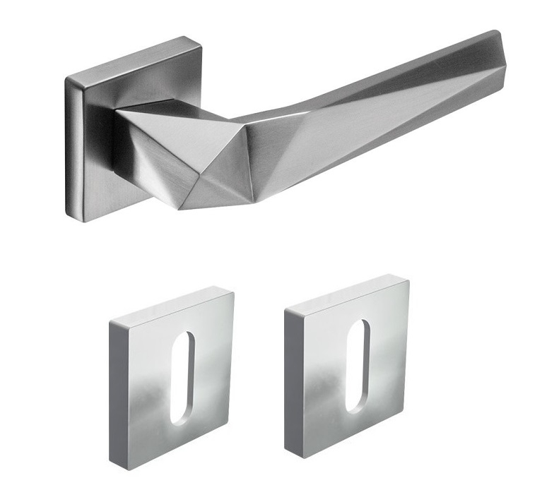 Set Auf Quadratischer Rosette Schlüssel L Amersham Brionne Nickel Satiniert - 42367