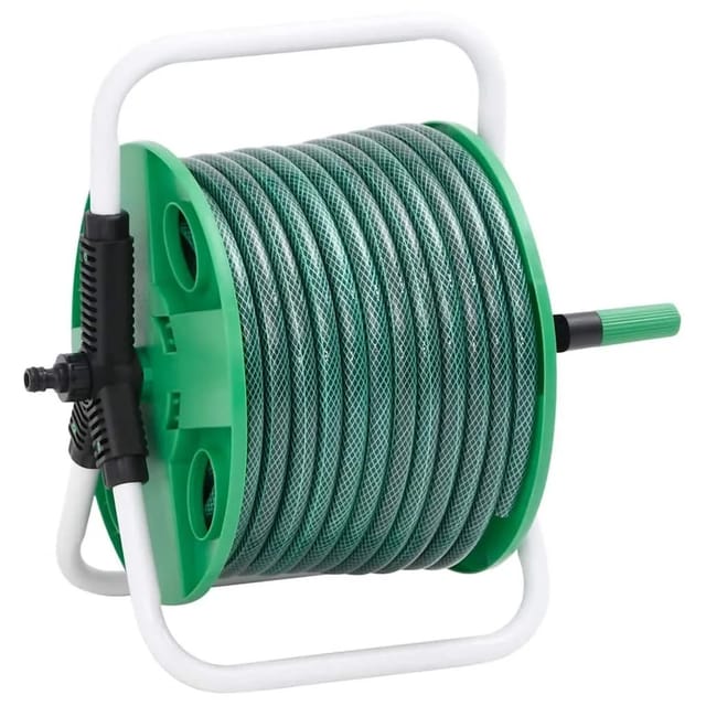 Schlauchtrommel Freistehend Mit Schlauchanschluss-set 0,75" 20m Vidaxl