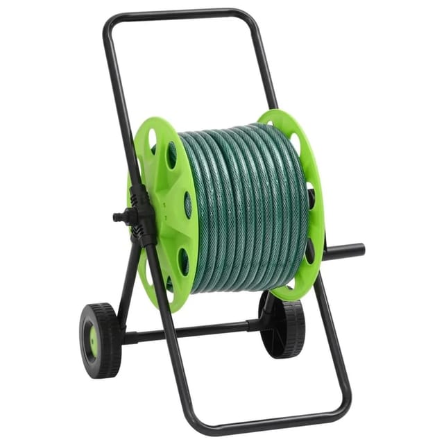 Schlauchwagen Mit 30 M Schlauch Pvc Grün Vidaxl