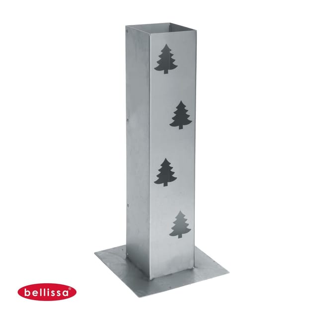 Bellissa - Corten Feuersäule 70cm Lichtsäule Windlicht Säule Garten Terrasse Deko - Tanne