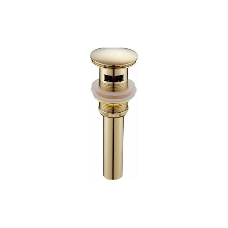 Moderne Pop-up Rtro Bouchon Bonde De Lavabo Vidange Clic-clac Avec Trop-plein En Laiton Dor Universel Valve Draineur Devier Vasque Siphon Avec Trou De Dbordement Poli- Avec Trop-plein