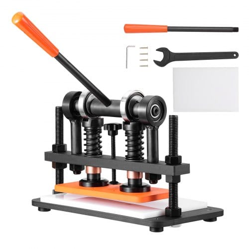 Vevor Leder Stanzmaschine Manuelle Lederschneidemaschine 26 X 12 Cm, Leder Prägemaschine 1,5 T Belastbare Leder-stanzmaschine Geeignet Für Leder, Pvc/eva-schaumstoff, Nicht Klebende Materialien