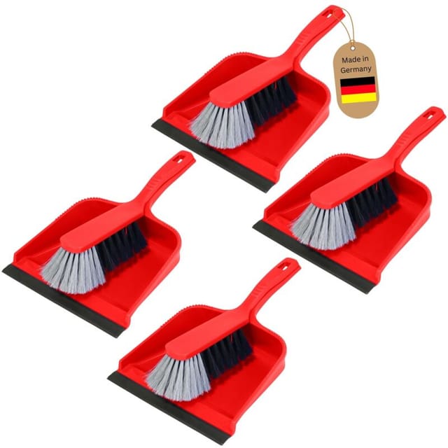 4x Novaliv Kehrgarnitur Handfeger Und Kehrblech