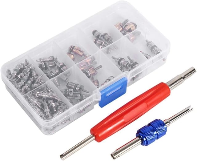 102 Stücke A/c Ventilkern A/c R12 R134a Automotive Klimaanlage Kälte Reifen Ventilschaft Kernen Remover Tool Sortiment Kit