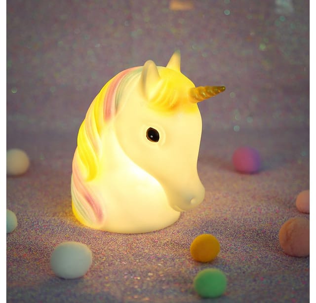 Led Dekoleuchte Kinderzimmerlampe Nachtlicht Einhorn Tischleuchte Bunt, Usb Oder Batterien, 2w 100lm Warmweiß, Lxh18 X 21 Cm