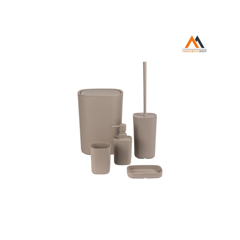 Badezimmer-zubehör-set „poddy“, Farbe Taupe