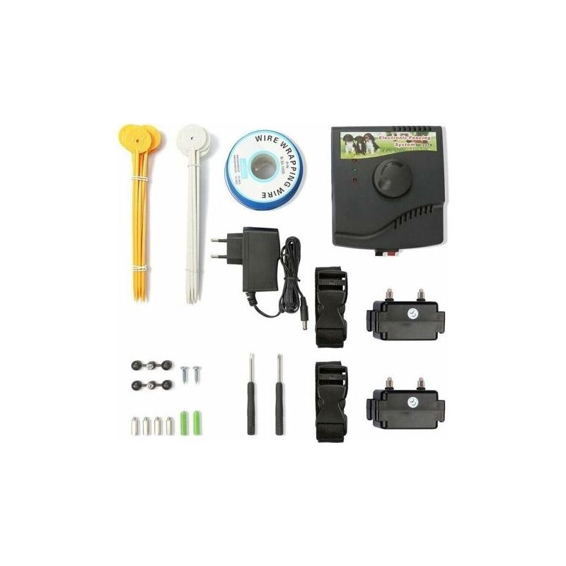 Clôture Électrique Pour Chien Avec 2 Colliers - Colliers Anti-fugue Pour Un Dressage Efficace