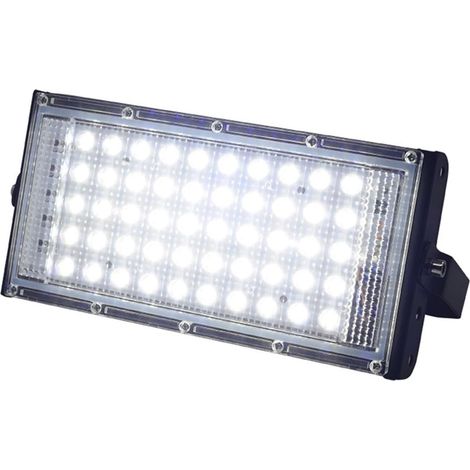 Led-flutlichtstrahler Für Den Außenbereich, 50 W, Rot/grün/blau/weiß, Wasserdicht, Für Die Wandmontage, Geeignet Für Hof, Parkplatz, Terrasse, Spielplatz (kaltweiß)