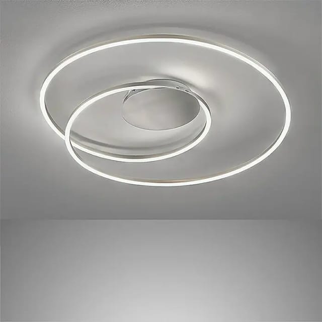 Fischer Leuchten - Deckenleuchte Wohnzimmerleuchte Deckenlampe Led Nickel Fernbedienung Dimmbar