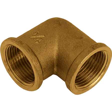 Winkelstück Mannlich/weiblich Gelbgoldmessing 3/8"x3/8