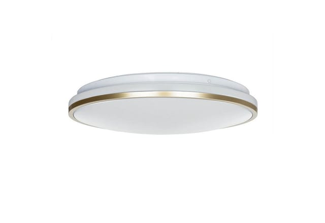 Licht-erlebnisse - Deckenleuchte Led Metall D: 38 Cm In Weiß Gold Rund 4000 K Neutralweiß 1460 Lm