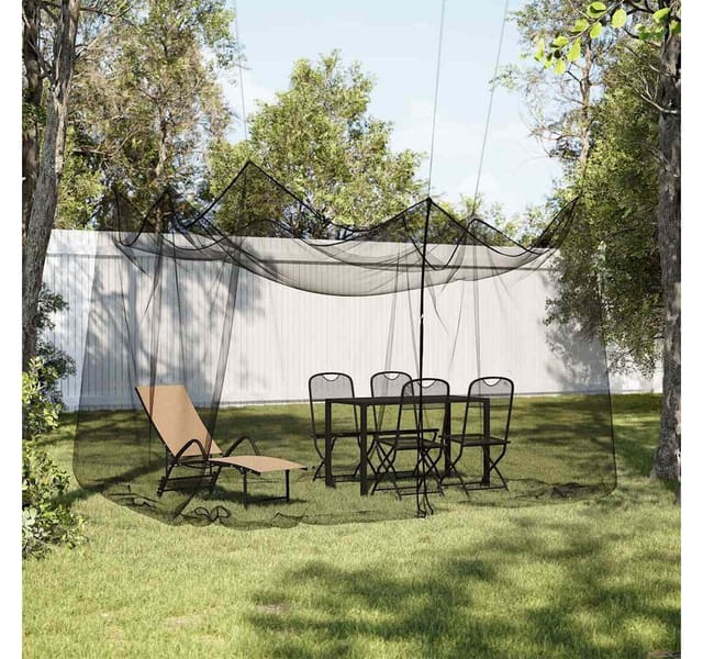 Vidaxl Moskitonetz Indoor Outdoor 156 Mesh Schwarz 300x300x250 Cm