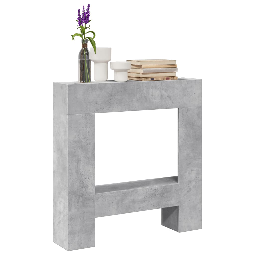 Kaminumrandung Betongrau 81x18x82 Cm Holzwerkstoff Vidaxl