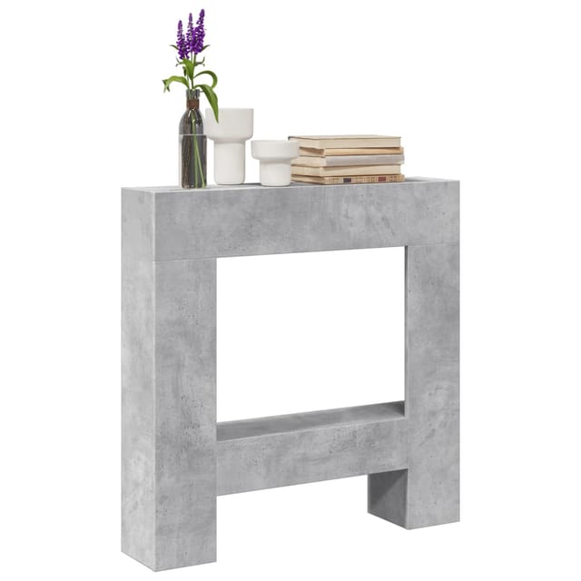 Kaminumrandung Betongrau 81x18x82 Cm Holzwerkstoff Vidaxl