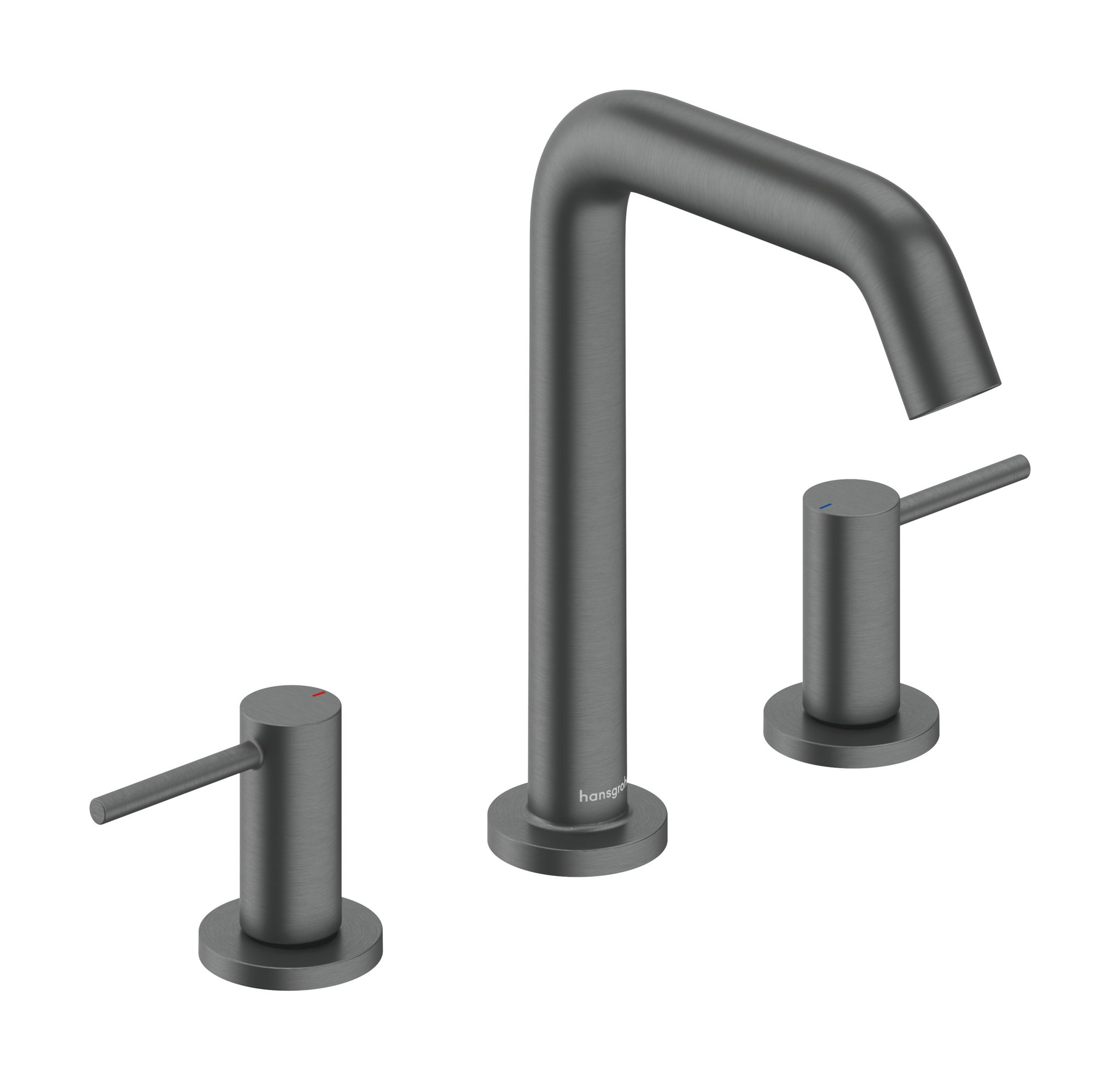 Hansgrohe Tecturis S 3-loch Waschtischarmatur 150mm, 4l/min, Ecosmartplus, Push-open Ablaufgarnitur, Brushed Black Chrome