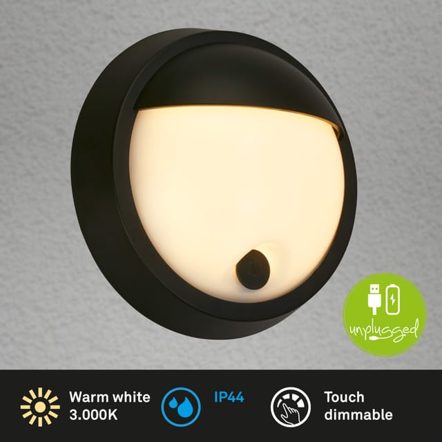 Briloner - Led Außenleuchte Wandlampe Led Wandleuchte Akku Dimmbar In 3 Stufen Touch Timer