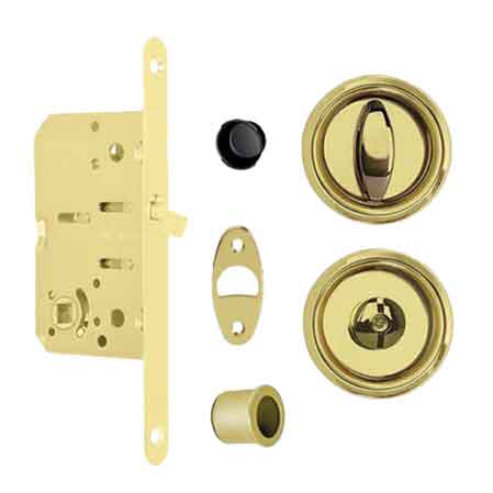 Set Für Schiebetüren Mit Agb E50 Riegel - Messingfarben