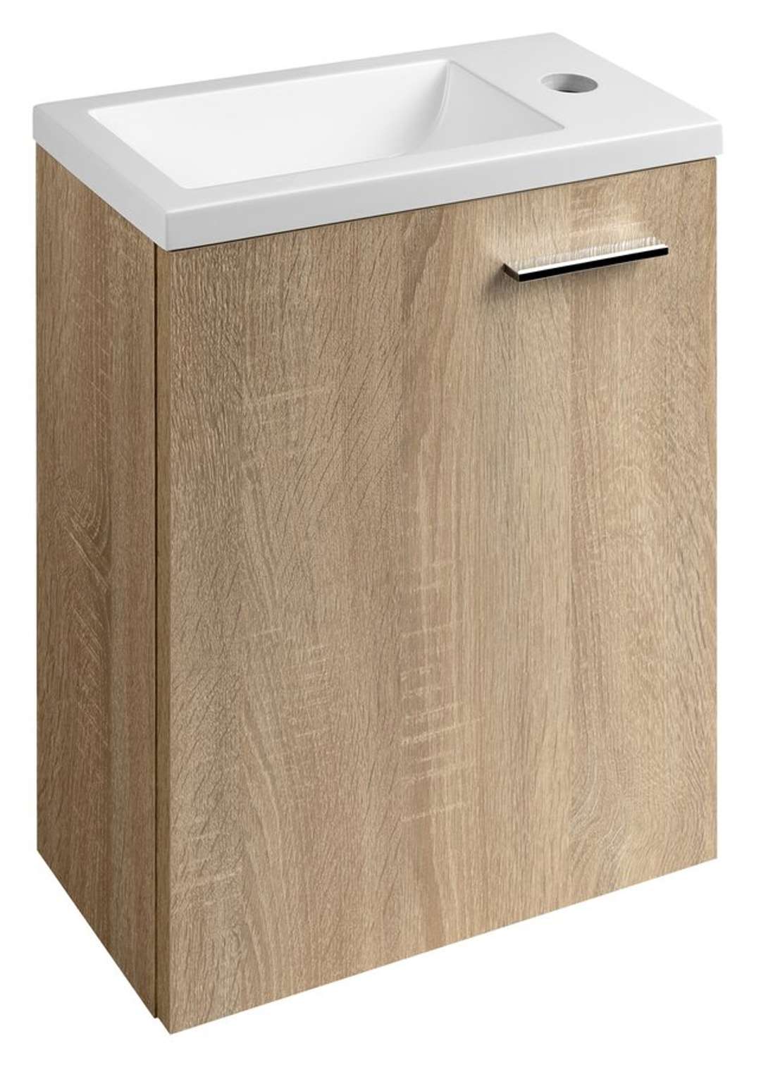 Aqualine Zoja - Waschtischunterschrank 37x50x18 Cm, Platin-eiche 51037dp