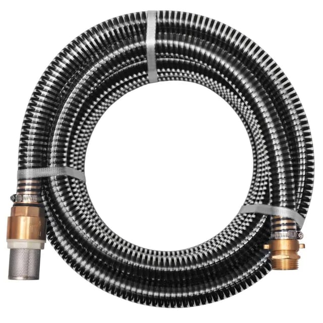 Vidaxl Saugschlauch Mit Messing-anschlüssen 10 M 25 Mm Schwarz