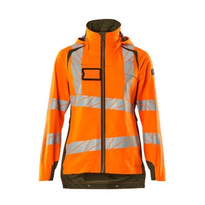 Accelerate Safe Damen Hard Shell Jacke 19011-449 Gr. S Hi-vis Orange/moosgrün - Mascot