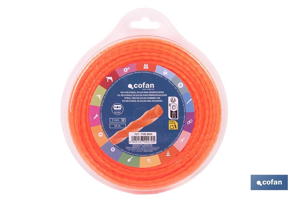 Nylon-schraubenfaden Für Rasenmäher 54 M X 3 Mm