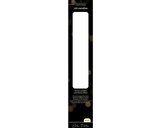 Lumineo Braun Led Kerze Ø 2,2 X 24,5 Cm Flammeneffekt 2 Stk.