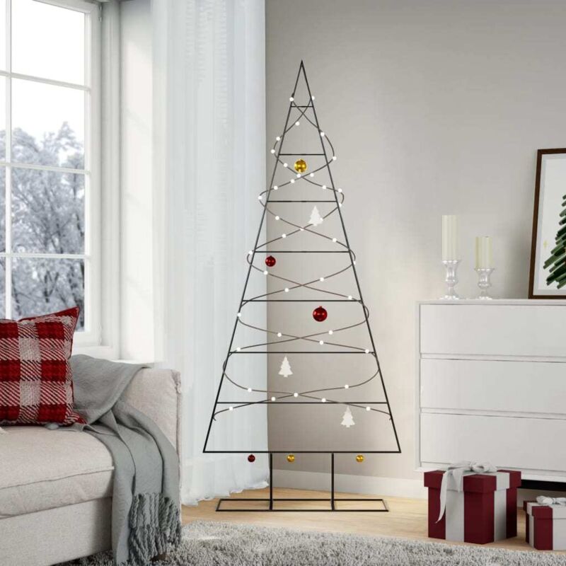 Metall-weihnachtsbaum Für Dekorationen Schwarz 180 Cm Vidaxl