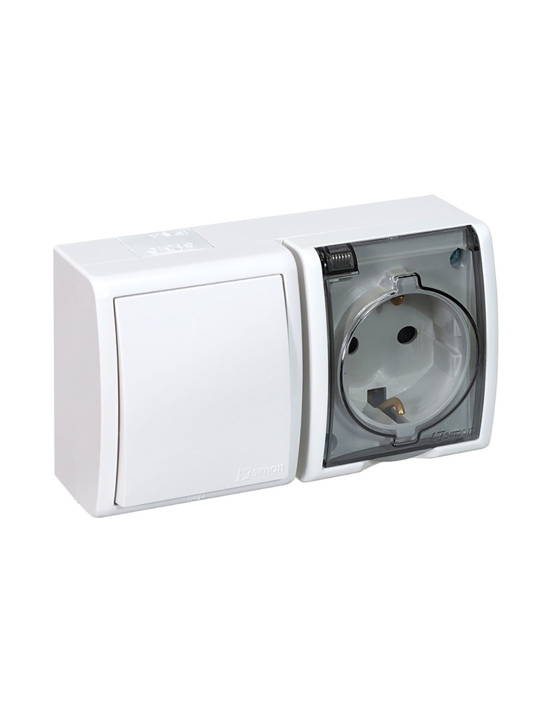 Schuko-steckdosenbasis Weiß Ip54 16a