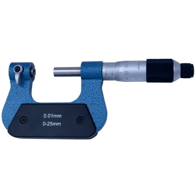 Mib - Bügelmessschraube Mit 7 Auswechselbaren Einsätzen 0,01 Mm 0 - 25 Mm