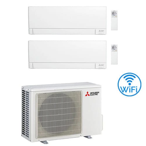 Klimaanlage Mitsubishi Msz-ay Wifi R32 Dual Split Inverter 7000 + 12000 Btu Mit U.e. Mxz-2f53vf Klasse A+++/a++