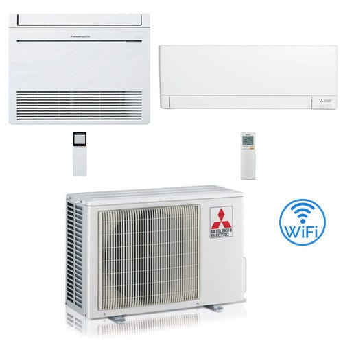 Klimaanlage Mitsubishi R32 Dual Split Inverter Msz-ay Wifi Plus Konsole 9000 + 9000 Btu Mit U.e. Mxz-2f42vf Klasse A+++/a++