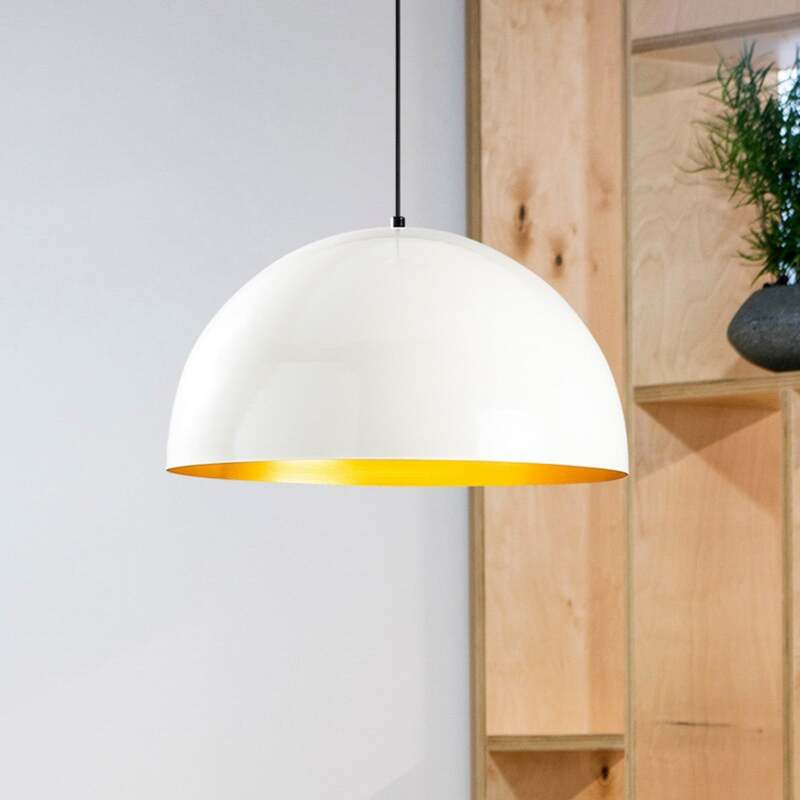 [gebraucht] B-ware Hängeleuchte Berceste 234-s Hängelampe Deckenlampe Leuchte Lampe Ø50cm Weiß/gold