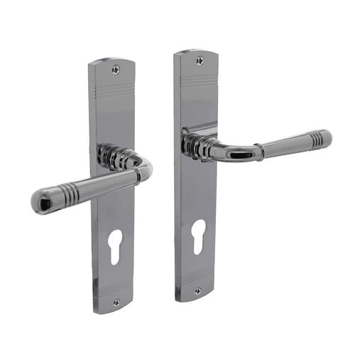 Langschildschildgarnitur Helena Zamak Verchromt Pz 72mm Din L/r Intersteel