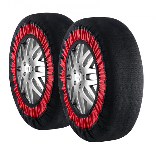 Verdickte Schneesocken Für Reifen, Reifensocken Aus Polyesterfaser Mit Elastischen Bändern, Reifenabdeckung Mit Schneehaftung Für Auto Suv Pickup Und Lkw (2er-pack) Extragroß Schneesocken - Vevor