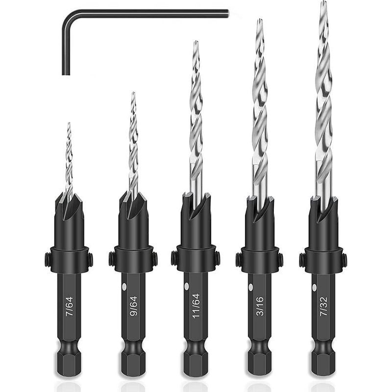 Renvoi D\'angle Visseuse,3 Pcs Embouts De Tournevis Magnétiques À Tige Hexagonale+1 Foret À Angle Droit +1 D\'extension D\'angle Flexible Mandrin Perceuse+ 3 Embout Visseuse A Choc