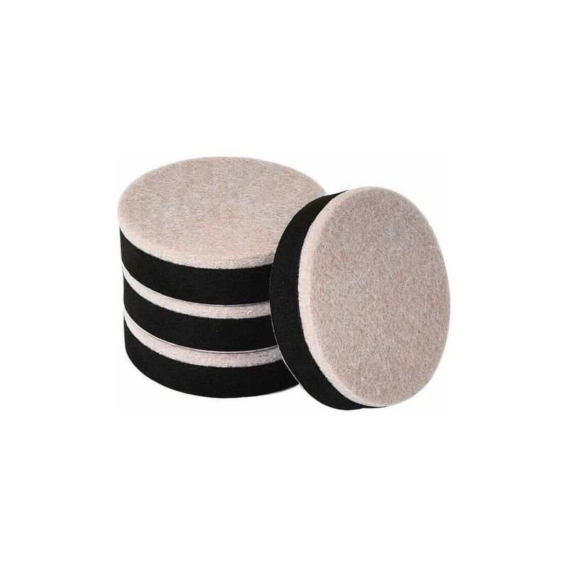 Rehausseurs De Meubles Pieds De Table 4 Pièces Diamètre : 63,5 Mm Hauteur : 16,5 Mm Les Rehausseurs De Lit Sont Empilables Pour Plus De Hauteur Silencieux Et Résistant À L'Usure