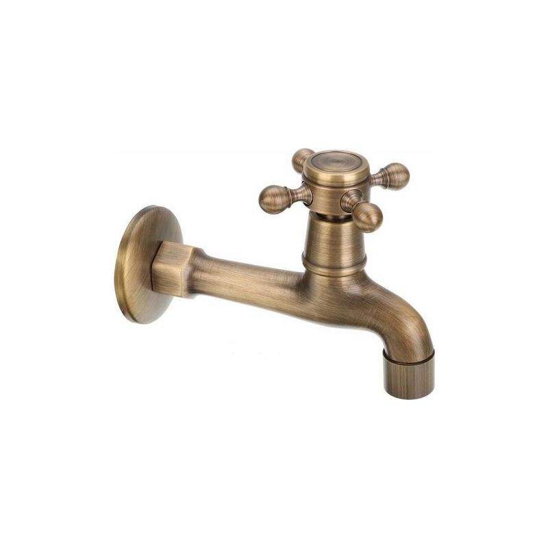 Robinet Mural Vintage À Eau Froide Pour Salle De Bain, Toilettes, Lavabo, Baignoire, Robinets En Laiton Pour Jardin, Terrasse, Serpillère, Piscine