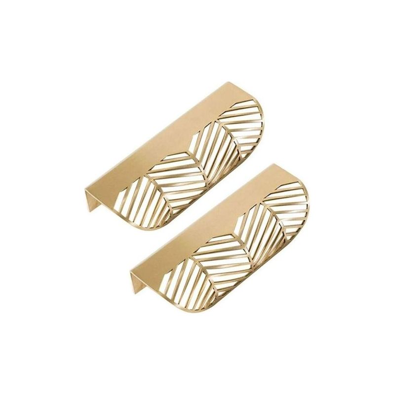 Promotion Feuille Forme Tiroir Poignée En Laiton Meubles Porte Bouton Pull Cabinet Armoire Poignée De Porte ( 2pcs)