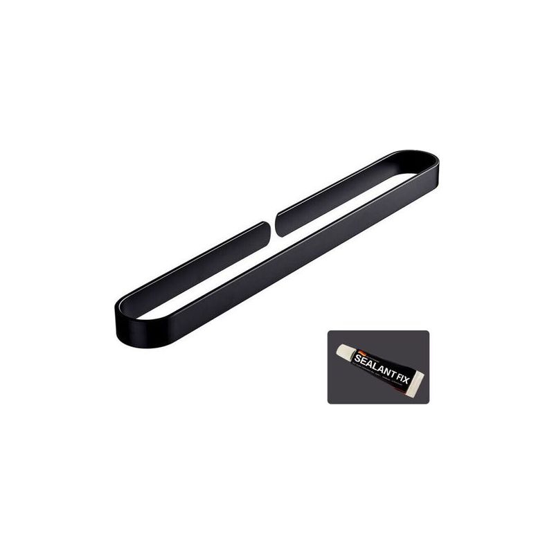 Porte-serviettes Noir De Salle De Bain, Porte-serviettes Mural En Forme De U, Anneau À Serviettes Collant, Porte-serviettes Non Percé, 40cm