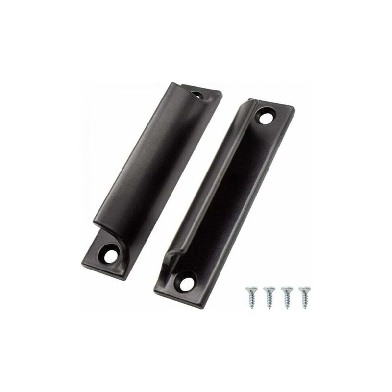 2pcs Poignée De Porte Coulissante, Aluminium Poignée Meuble, Poignee De Meuble Cuisine Noir, Disponible Pour Portes De Balcon, Portes Coulissantes, Tiroirs